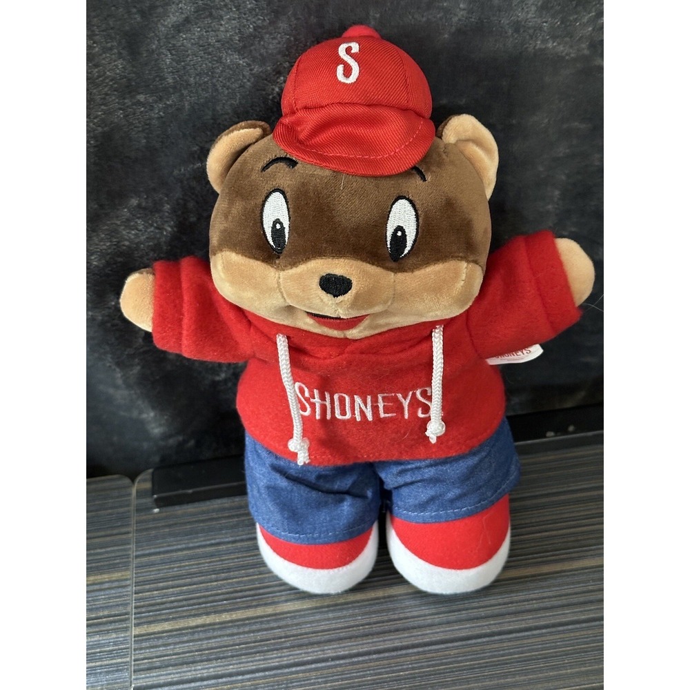 Shoney's Restaurant Shoney Bear Hoodie Plush 12" Teddy Bear 2023